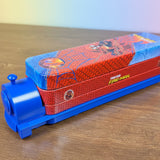Cartoon Train Pencil Box with Built-In Sharpener for Kids