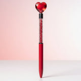 Red Heart-Shaped Glitter Pen for Kids