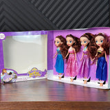 4-in-1 Princess Dress-Up Doll with Interchangeable Outfits