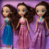 4-in-1 Princess Dress-Up Doll with Interchangeable Outfits