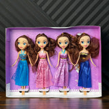 4-in-1 Princess Dress-Up Doll with Interchangeable Outfits