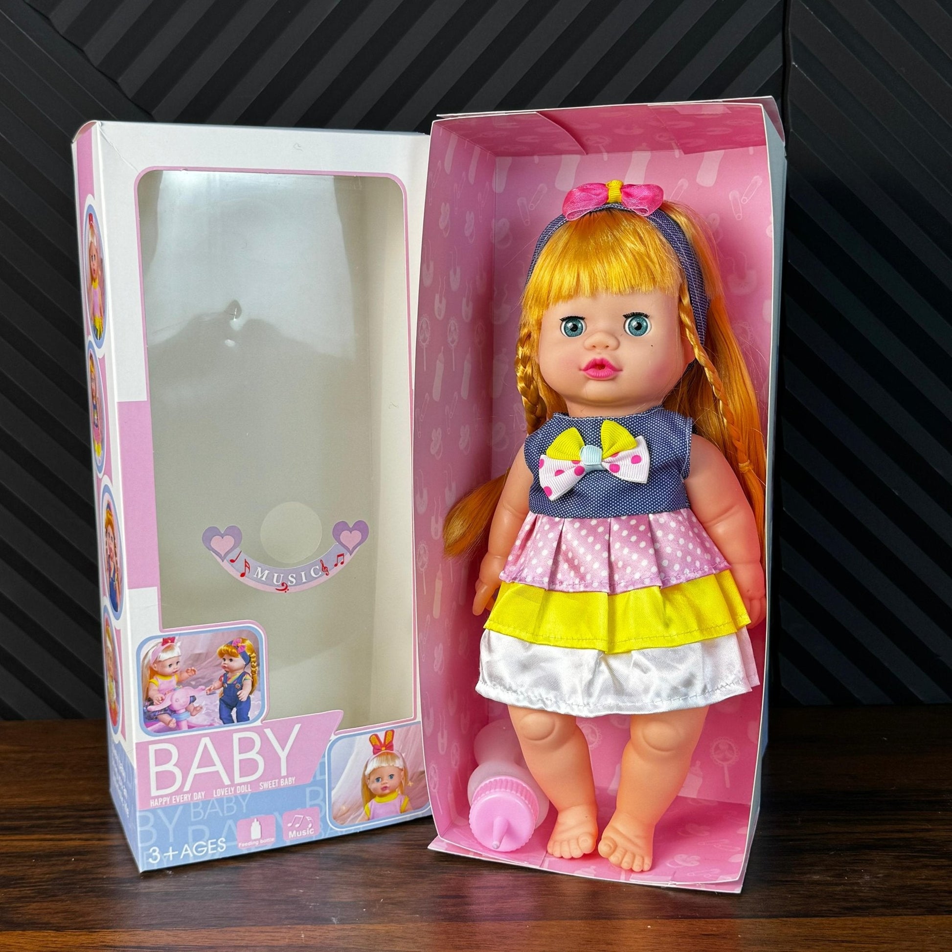 Musical baby doll 8933A with sweet melodies for girls pretend play