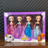4-in-1 Princess Dress-Up Doll with Interchangeable Outfits
