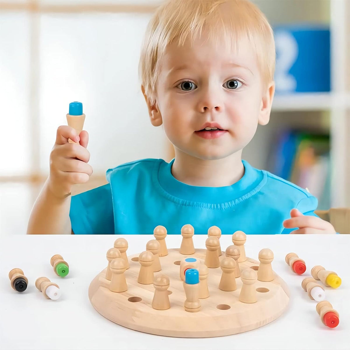 Wooden Memory Chess Matching Game – Family Board Game for Kids & Adults