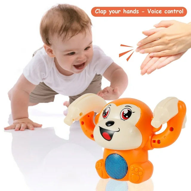 Touch activated banana monkey toy battery operated kids gift