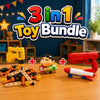 3-in-1 Kids Adventure Toy Bundle – Drill, Figure & Foam Rocket Set