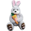 Adorable Long-Eared Bunny Rabbit Plush Toy with Cute Overall Outfit