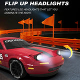 AE86 & MX5 RC Drift Car with Pop-Up Headlights & Spray Effect