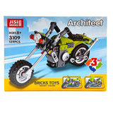 Architect Highway Cruiser 3-in-1 Building Blocks Toy for Kids – 129 Pieces DIY Bike Set