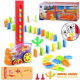 Automatic Domino Brick Laying Train Toy Set – 60 Pcs Colorful Building Blocks for Kids