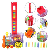 Automatic Domino Brick Laying Train Toy Set – 60 Pcs Colorful Building Blocks for Kids