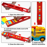 Automatic Domino Brick Laying Train Toy Set – 60 Pcs Colorful Building Blocks for Kids