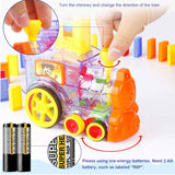 Automatic Domino Brick Laying Train Toy Set – 60 Pcs Colorful Building Blocks for Kids