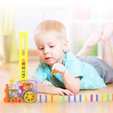 Automatic Domino Brick Laying Train Toy Set – 60 Pcs Colorful Building Blocks for Kids