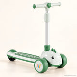 Baby Dino Kids Scooter with Light-Up Wheels & Music – Green