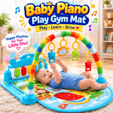 Baby Piano Play Gym Mat with Hanging Toys for Tummy Time