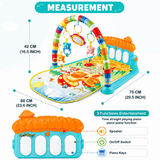 Baby Piano Play Gym Mat with Hanging Toys for Tummy Time