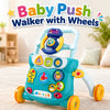 Baby Push Walker with Wheels | Sit-to-Stand Toddler Learning & Activity Toy