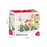 5-in-1 Baby Walker Train Toy with Music, Lights & Activity Learning Center for Toddlers