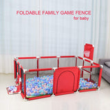 Extra Large Baby Playpen with Basketball & Football Play Yard