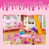 14 Rooms Barbie Doll House with LED Lights – DIY Pretend Play Dollhouse Set