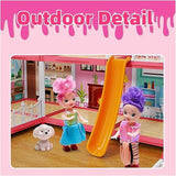 14 Rooms Barbie Doll House with LED Lights – DIY Pretend Play Dollhouse Set