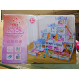 14 Rooms Barbie Doll House with LED Lights – DIY Pretend Play Dollhouse Set