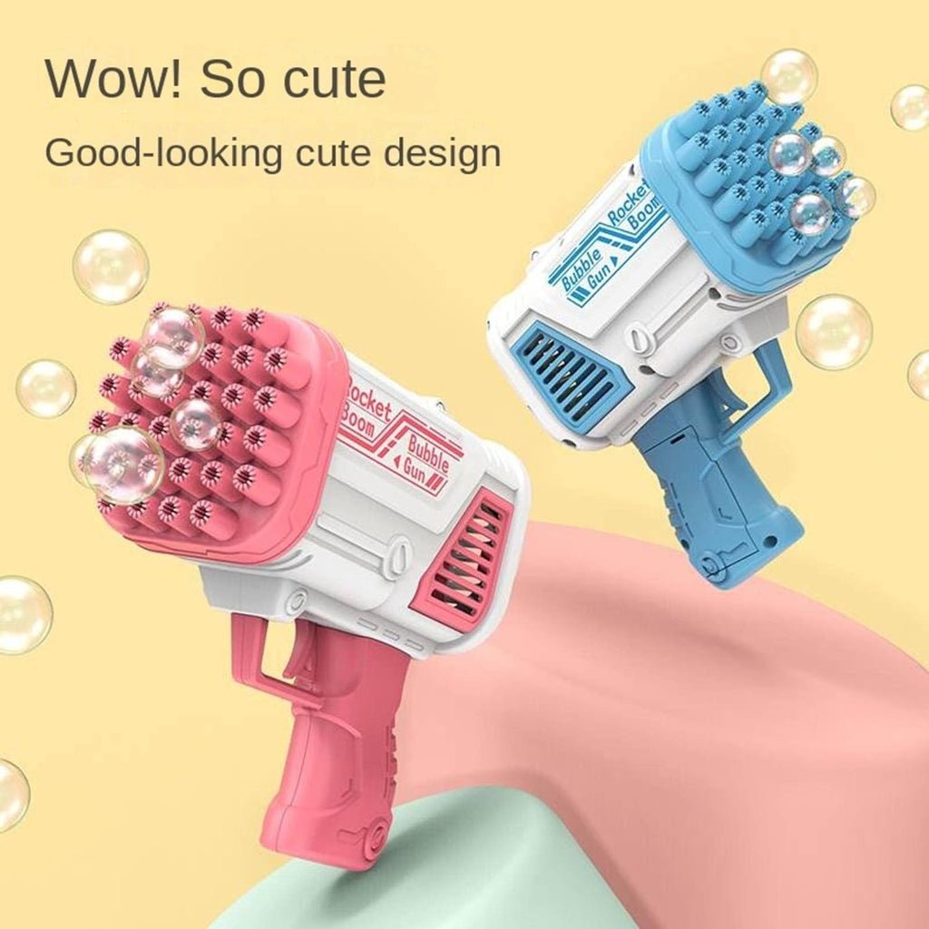 Bazooka Bubble Machine Gun for Kids – 32-Hole with LED Lights