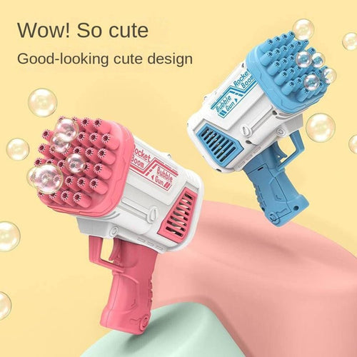 Bazooka Bubble Machine Gun for Kids – 32-Hole with LED Lights