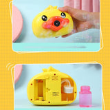 Mini Bubble Camera Toy for Kids – Duck Design with Light & Music