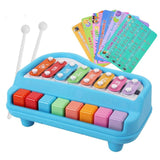 2-in-1 Piano Xylophone Toy with 8 Colorful Keys for Kids