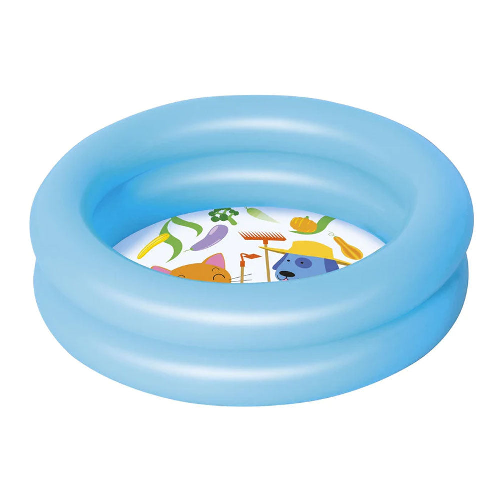 BESTWAY Kids 2 Ring Paddling Pool 2ft x 6in | Inflatable Mini Splash Pool