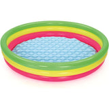 BESTWAY Kids 3 Ring Summer Pool 5ft x 1ft | Inflatable Family Splash Pool