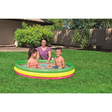 BESTWAY Kids 3 Ring Summer Pool 5ft x 1ft | Inflatable Family Splash Pool