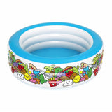 BESTWAY Kids 3 Ring Playing Pool 6ft 5in x 1ft 9in | Large Inflatable Family Pool