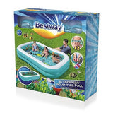 BESTWAY 3D Adventure Kids Pool 8ft 7in x 5ft 9in x 1ft 8in | Inflatable Splash Pool