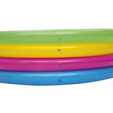 BESTWAY Kids 4-Ring Rainbow Pool 5ft 1in x 1ft 5in | Inflatable Family Splash Pool