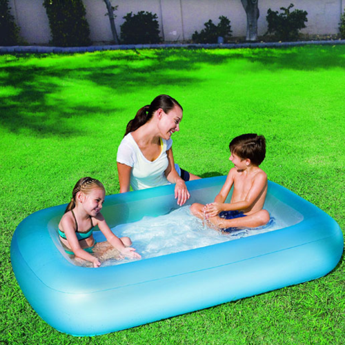 Bestway AquaBabe Inflatable Baby Pool with Soft Bottom – 65" x 41" x 10" (51115)
