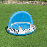 BESTWAY Baby Sun Shaded Pool 3ft 2in x 2ft 2in | Inflatable Infant Splash Pool