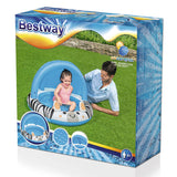 BESTWAY Baby Sun Shaded Pool 3ft 2in x 2ft 2in | Inflatable Infant Splash Pool