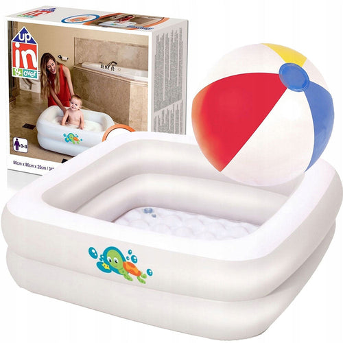 BESTWAY Baby Tub Ball Pool White 2ft 8in | Inflatable Kids Play Pool