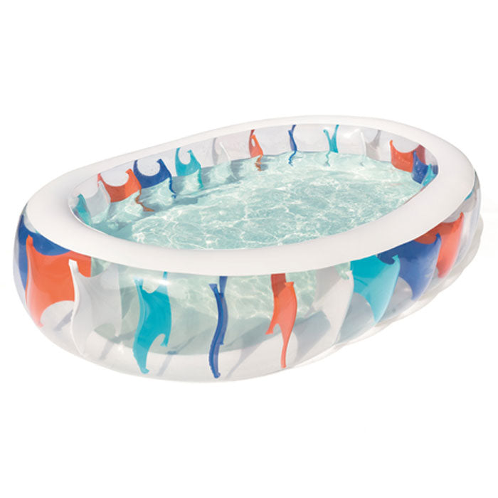 BESTWAY Family Paddling Pool 7ft 6in x 5ft x 1ft 8in | Large Inflatable Kids Pool