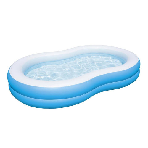BESTWAY Family Vinyl Paddling Pool 8ft 7in x 5ft 2in x 1ft 6in | Large Inflatable Pool