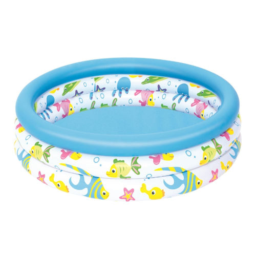 BESTWAY Kids Paddling Pool 3ft 3in x 10in | Compact Inflatable Splash Pool