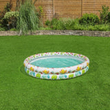 BESTWAY Kids Pool with Swim Ring & Ball 4ft x 8in | Inflatable Play Pool Set
