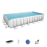 BESTWAY Large Freestanding Above Ground Pool 24ft x 12ft x 4ft 4in | Extra Large Family Pool