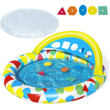 BESTWAY Learn & Splash Round Kids Pool 3ft 11in x 3ft 10in x 1ft 6in | Inflatable Play Pool