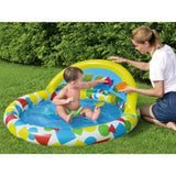 BESTWAY Learn & Splash Round Kids Pool 3ft 11in x 3ft 10in x 1ft 6in | Inflatable Play Pool