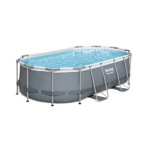 BESTWAY Oval Steel Frame Pool 14ft x 8ft 2in x 3ft 3.5in | Above Ground Family Pool