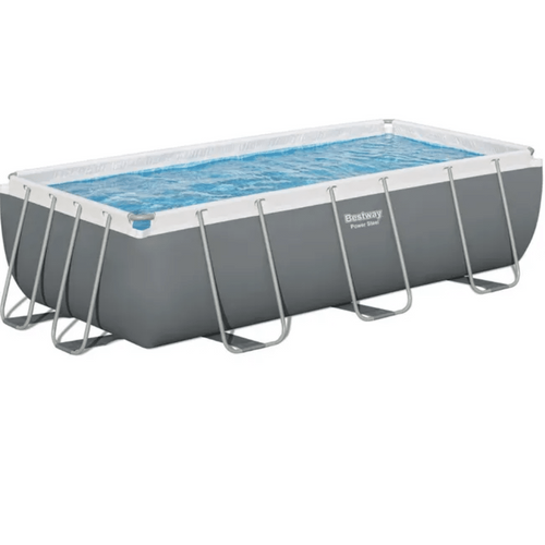 BESTWAY Power Steel Rectangular Pool 13ft 3in x 6ft 7in x 3ft 3in | Above Ground Family Pool